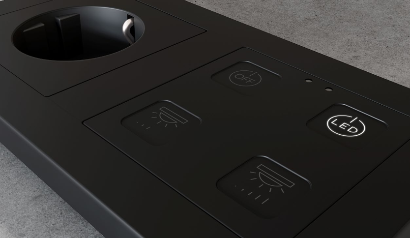 Zennio ZVIT55X1A Выключатель сенсорный KNX Tecla 55 X1, цвет: Чёрный