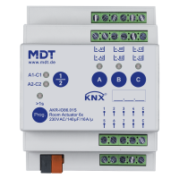 MDT AKR-IO86.01S KNX Комнатный актуатор, 6-канальный, 8 входов