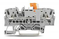 Wago 2002-1671 2-пров. клеммник с размыкателем, 0,25 - 2,5 (4) мм2, серый