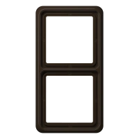 Jung CD 582 BR Рамка 2-ная, вертикальный и горизонтальный монтаж, duroplastic, CD 500, коричневый