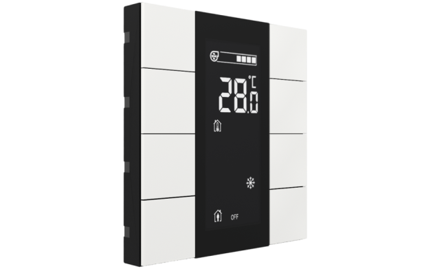 Interra ITR340-1802 iSwitch+ - 8-кнопочный KNX контроллер с ЖК-дисплеем, пластик, глянцевый белый