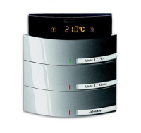 ABB 6321/38-20-500 Сенсор 3-клавишный, терморегулятор, triton, цвет платина, цвет: Платина