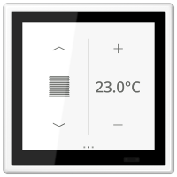 Jung LS 459 D1 S WW KNX комнатный контроллер LS TOUCH, Цвет: Белый, оттенок: Без оттенка