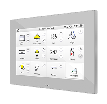 Zennio ZVIZ70V2 Цветная емкостная сенсорная панель с 7-дюймовым дисплеем. Z70 v2