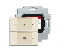 ABB 6126/01-82-500 Сенсор 2-клавишный с коплером в комплекте, слоновая кость, цвет: Белый, оттенок: Слоновая кость