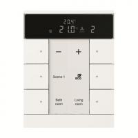 ABB SBR/U6.0.1-884 Регулятор комнатной температуры, 6-клавишный, белый бархат, цвет: Белый, оттенок: Бархат