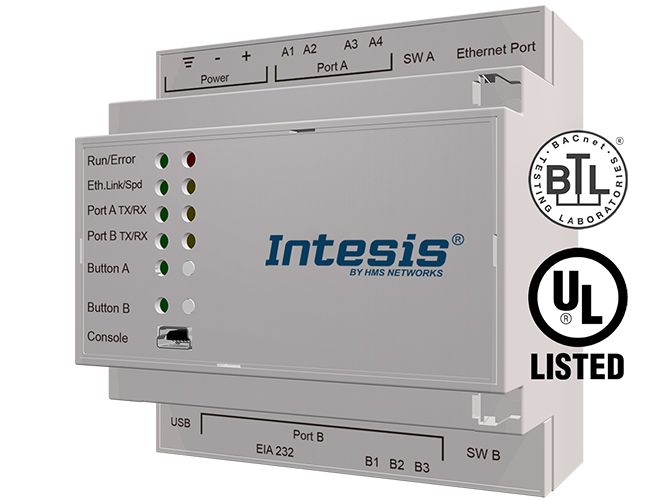 Intesis INBACACA004I000 Коммерческие и VRF-системы Bosch для BACnet IP/MSTP