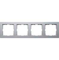 Jasmart Electric G1004S Рамка G-Classic  4-постовая, цвет Алюминий, G1004S