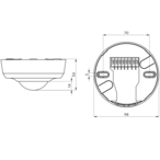 B.E.G. 92150 Потолочный датчик присутствия PD2-M-2C, цвет: Белый матовый, похожий RAL9010
