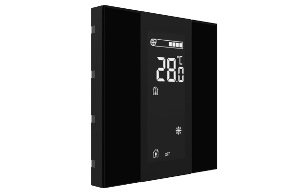 Interra ITR340-1231 iSwitch+ - 2-кнопочный KNX контроллер с ЖК-дисплеем, плексиглас, черный