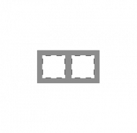 Zennio 980000206 ZS55. 2-постовая рамка, цвет: серебряный