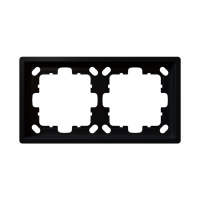 Jasmart Electric FD1002PBM Рамка серия FD 2-постовая, цвет Черный матовый (soft touch), FD1002PBM