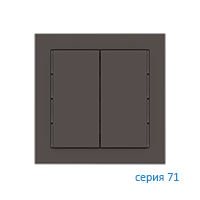 Ekinex EK-T2R-FCC Клавиша "71" прямоугольная вертикальная, 2 шт, материал - Fenix NTM, цвет - Какао Ориноко