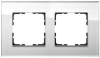 Jasmart Electric G1002GW Рамка 2-постовая, стекло White Glass, G1002GW