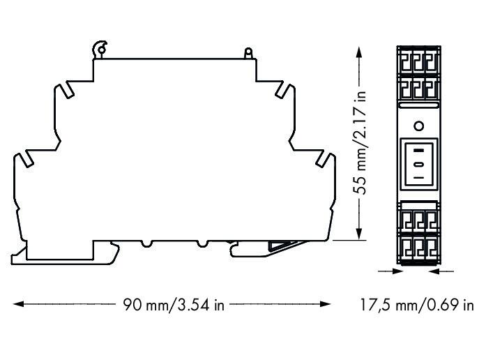 Wago 789-801 Переключатель 1-POL, 10A / 250VAC