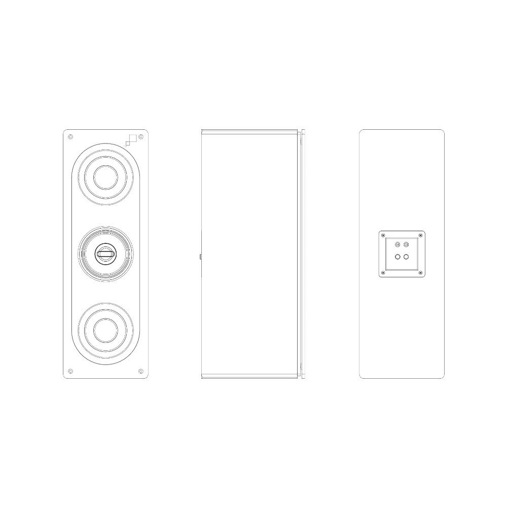 Sonance 173795 Акустика центрального канала Sonance R1 CABINET LCR, цвет: Чёрный