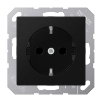 Jung A 1520 BFKI SWM SCHUKO®-розетка, 16 A 250 В ~, с дополнительной защитой,, thermoplastic lacquered, Серия A, матовый чёрный графит