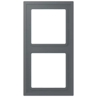 Jung LCZ 982 BF 202 Рамка 2-ная, LS ZERO, Лакированный термопласт, gris foncé 31 (32010), вертикальный и горизонтальный монтаж