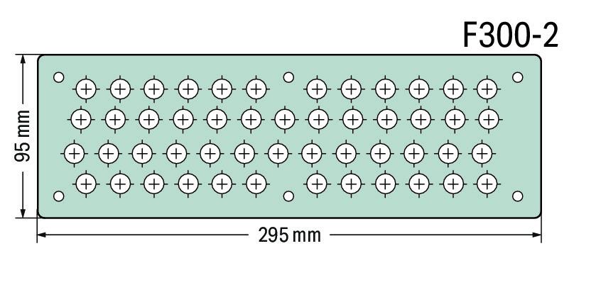 Wago 850-819/002-003 Фланцевая пластина, F300-2, ШxВ (295x95 мм), Просверленные отверстия: 50 M12