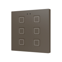 Zennio ZVITR6M Tecla RGB 6. Емкостная кнопка из PC-ABS, 6 кнопок, мокко