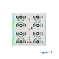 Ekinex EK-ED2-TP-BG-NFW Выключатель "FF" 4-х клавишный, версия NF, белое основание, подсветка - синий/зеленый