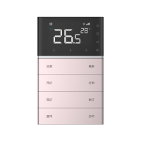 Letour LY/KW0308T10STMRGO Выключатель Т10 с сенсорным дисплеем (3"), 8 кнопок, металл, закругл., золотой