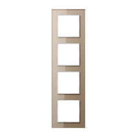 Jung AC 584 GL CH Стеклянная рамка 4-ная, вертикальный и горизонтальный монтаж, Glass, A CREATION, цвет шампанского (стекло)