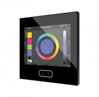 Zennio ZVIZ35V2A Емкостная сенсорная панель с 3,5-дюймовым дисплеем и датчиком влажности, Z35 v2, цвет: Антрацит