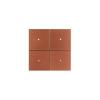 Tense KNX_INTBCR4 Сенсорный выключатель KNX Intensity Brushed Copper Rose 4F, цвет: Красный