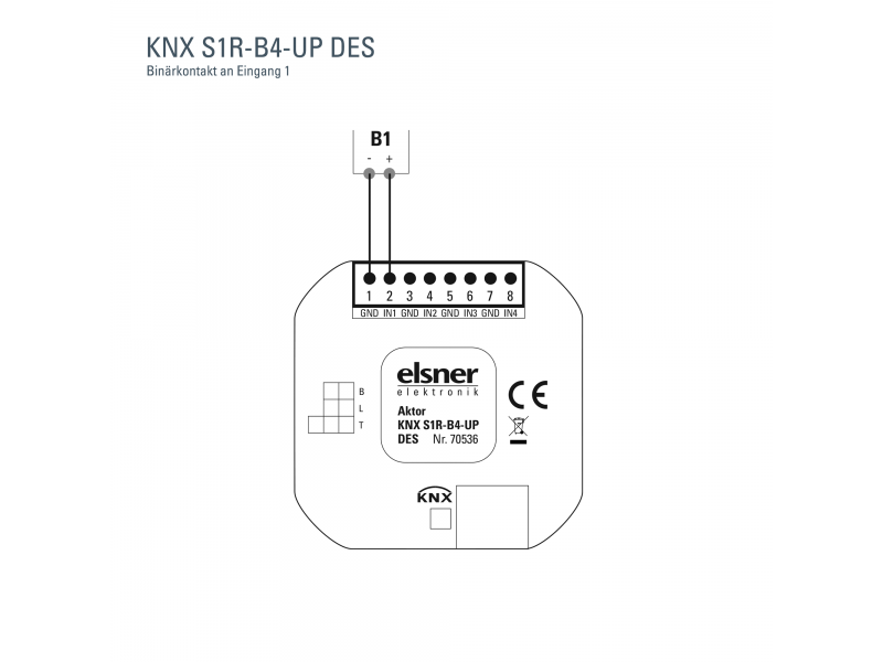 Elsner 70536 KNX S1R-B4-UP DES (снятый с производства товар) Привод для 1 привода с 3 концевыми выключателями