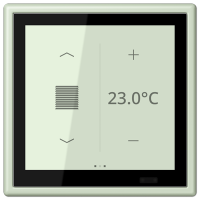 Jung LC 459 D1 S218 KNX комнатный контроллер LS TOUCH, Цвет: Зеленый, оттенок: Бледный