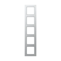 Jung AC 585 AL Рамка 5-ная, вертикальный и горизонтальный монтаж, Дюропласт лакированный, A CREATION, алюминий