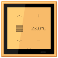 Jung LC 459 D1 S254 KNX комнатный контроллер LS TOUCH, Цвет: Охра, оттенок: Светло-желтая