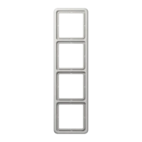 Jung CD 584 LG Рамка 4-ная, вертикальный и горизонтальный монтаж, duroplastic, CD 500, светло-серый