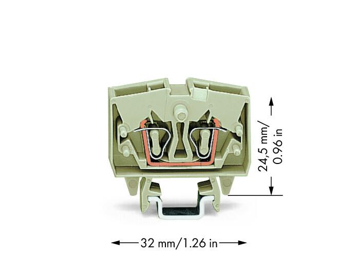 WAGO 264-120 2-пров. проходная клемма, 0,08 - 2,5 мм2, TS15, компакт., Ex e II, светло-серая, цвет: Светло-серый