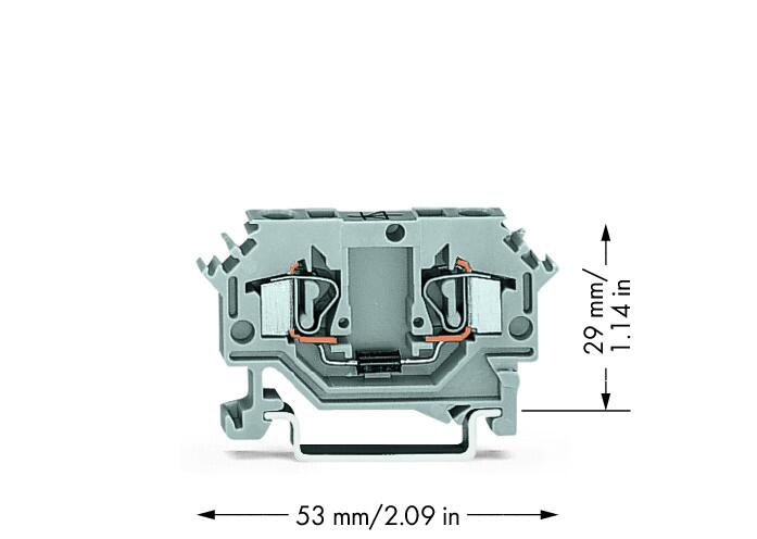 Wago 281-603/281-411 2-пров. клемма с диодом, 0,08 - 4 мм2, 1N4007