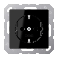 Jung A 1520 KI SW SCHUKO®-розетка, 16 A 250 В ~, с дополнительной защитой,, duroplastic, Серия A, чёрный