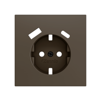 Zennio ZS70CSC2USM ZS70, Крышка для розетки Schuko с разъемами USB C и A 70x70 мм – Мокко