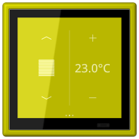 Jung LC 459 D1 S249 KNX комнатный контроллер LS TOUCH, Цвет: Зеленый, оттенок: Оливковый, яркий