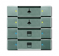 ABB 6127/02-803-500 Сенсор 4/8-клавишный, метеор, цвет: Серый, оттенок: Металлик