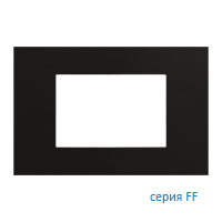 Ekinex EK-PRG-GAE Плата "FF" прямоугольная пластиковая 68х45, цвет - интенсивный черный