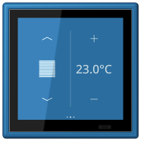 Jung LC 459 D1 S211 KNX комнатный контроллер LS TOUCH, Цвет: Синий, оттенок: Лазурный