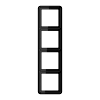 Jung CD 584 SW Рамка 4-ная, вертикальный и горизонтальный монтаж, duroplastic, CD 500, чёрный