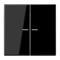 Jung LS 995 KO5 SW Качеля 2 группы, с окошком, Дюропласт, Серия LS, чёрный