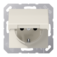 Jung AS1520KIKL Штепсельная розетка SCHUKO 16A 250V~ с откидной крышкой и защитой от детей; слоновая кость