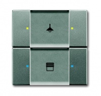 ABB 6126/02-803-500 Сенсор 2/4-клавишный, метеор, цвет: Серый, оттенок: Металлик