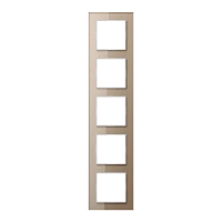 Jung AC 585 GL CH Стеклянная рамка 5-ная, вертикальный и горизонтальный монтаж, Glass, A CREATION, цвет шампанского (стекло)