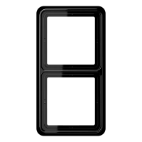 Jung CD 582 SW Рамка 2-ная, вертикальный и горизонтальный монтаж, duroplastic, CD 500, чёрный