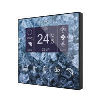 Zennio ZVIFDV2C360 Плоский дисплей v2. Емкостный переключатель с дисплеем и датчиком влажности, 360° настройка