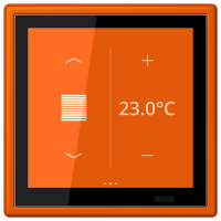 Jung LC 459 D1 S260 KNX комнатный контроллер LS TOUCH, Цвет: Оранжевый, оттенок: Яркий